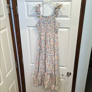 Old Navy Floral Ruffle Maxi Dress XS